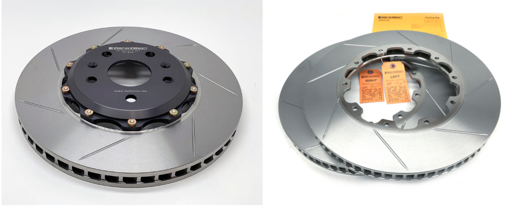 Two piece high performance brake rotors by Girodisc.